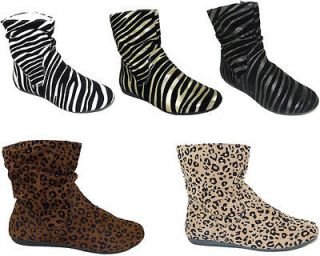   Desiger Brand Ankle High Boots Leopard Zebra Sexy Style All Size