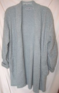 Debbie Morgan * Medium Gray Textured Cardigan / Sweater Coat   Size L