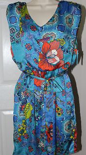 NEW Charming CHARLIE Womens Belted Dress   Multicolor Blue  Small