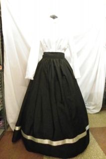 Civil War, Victorian, Edwardian, Dickens Skirt, Sash, 1 Size Ladies 