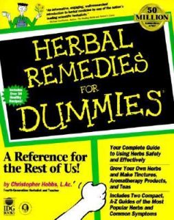 Herbal Remedies for Dummies by Christopher Hobbs 1998, Paperback 