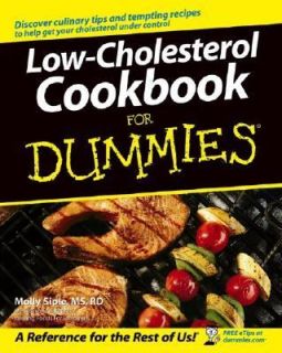 Low Cholesterol Cookbook for Dummies by Molly Siple 2004, Paperback 