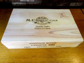 Chapoutier 2005 Wine Crate With Lid 20 1/4 x 12 7/8 x 4 1/2