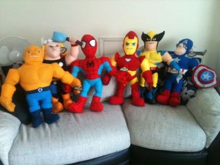 Marvel Super Hero Squad Plush Soft Toy HUGE 28 Spiderman Thor Iron 