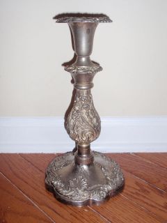 VINTAGE EALES CIRCA 1779 SILVERPLTED BEAUTIFUL REPRODUCTION CANDLE 