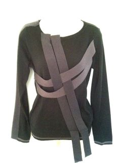 Kenzo Black and Grey Long Sleeve Sweater Size M