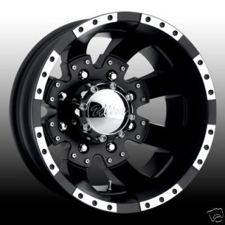17x6.5 new dually wheels Matte Black and Machined Ford Dodge and Chevy
