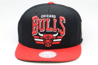 Mitchell & Ness Chicago Bulls Snapback Hat Black / Red / White NBA