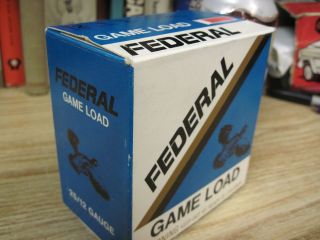 vintage federal GAME LOAD EMPTY PAPER shotshell box 12 gauge 8 shot 