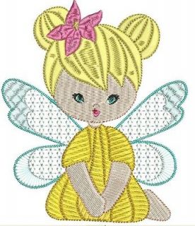 SPARKLES THE FAIRY 10 MACHINE EMBROIDERY DESIGNS IN 4INCH & 5INCH