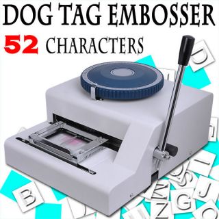 Manual Steel Dog Tag Embosser ID Card Military Embossing Stamping 