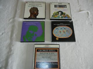 BEETHOVEN 5 LOT REEL TO REEL TAPES 7 1/2 IPS 4 TRACK CLASSICAL MUSIC
