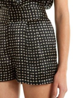   Minkoff Silk Shorts**NWT $228**Black & Tan Silk Dress Shorts (6