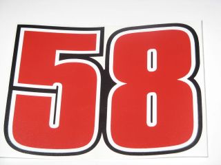 Marco Simoncelli 58 ciao marco bike sticker decal LARGE 15cm x 11cm