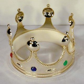 new KING CROWNS W JEWELS royal party supplies toys CROWN costume hat 