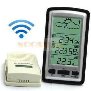   Wireless Weather Station In/Outdoor Thermometer Barometer Clock