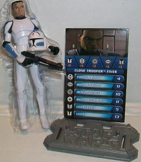 Star Wars 2011 Blue CLONE TROOPER FIVES with Removable Helmet Defend 