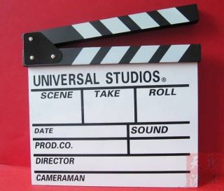   Action Props Flim Movie Scene Clap Clapper Slate Board White 2lJ