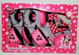 Disney Minnie Mouse Cooking Dished Pots Pans Play Set Clubhouse   NEW