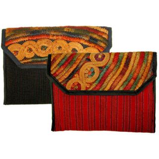 Cotton Clutches Handmade in Guatemala  Fair Trade  Red & Black 