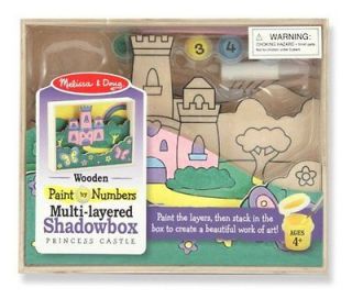 Melissa & Doug Princess Castle   Paint By Numbers Shadowbox (NEW) 3342
