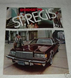 1979 Dodge St. Regis Car Automobile Brochure Car Original