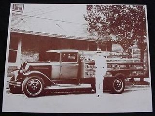 Coca Cola Bottling Delivery Truck 1930s Vintage Old Photo