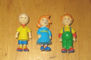 Caillou lot of 3 Figures Leo   Rosie and Caillou 