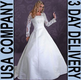 Claire MODEST Long Sleeve Wedding Dress Gown Size 26 Ivory   Brand 