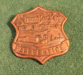 Vintage Strombecker Model Makers Club Apprentice Badge 1930s
