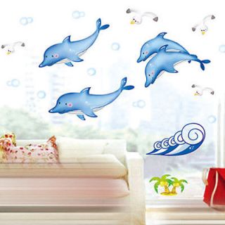Smart Dolphins Removable Accents Wall Decor Sticker Decal & Vinyl Home 