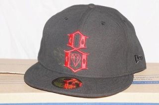 New Era Rebel Eight 8 r8 rebel8 hat cap 7 1/2 stitched logo under brim 