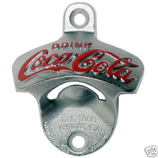 DRINK COCA COLA STATIONARY WALL MOUNT BOTTLE OPENER NEW USA SHIPPER