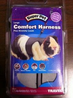 Comfort Harness & Stretchy Leash Nylon Rabbit/Ferret/​Rat/Guinea Pig 