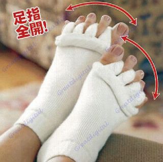 New Hot Sale 1 Pair Foot Toes Alignment Socks Stretch Tendons Five 