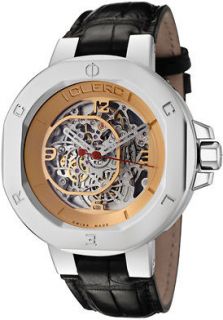 Clerc Watch I8SKA13 GOLD Mens Icon 8 Automatic Skeletonized See Thru 