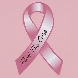 Pink Ribbon Car Magnet 8 Find The Cure Breast Cancer