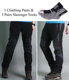 New Black F/W Outdoor Sports Pants & 3 Pairs Slazenger Climbing Socks