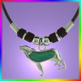 Mood WOLF Necklace WILDLIFE Color Change DOG Animal Jewelry
