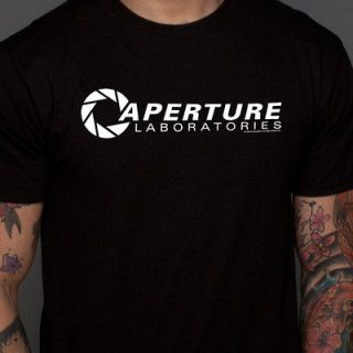 Portal 2 T   Shirt NEW Aperture 80s Logo Licensed Gamer