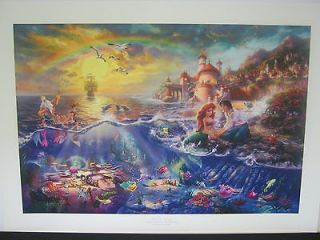 Thomas Kinkade  The Little Mermaid  Signed & Numbered Disney 