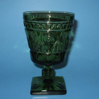 Colony PARK LANE Olive Green Glass Water Goblet (s)