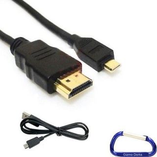   Mini HDMI Cable (6 Feet) USB Cable Bundle Coby Kyros 8 Inch Tablet
