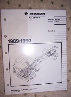 1989 International Truck Data Manual 400 900 Cabover O