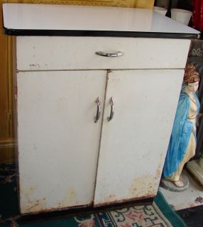 Vintage White Metal Garage Storage Cabinet Electroized Electroweld Ch 