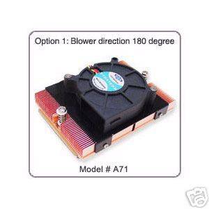 Dynatron Low Profile 180 Degree CPU Fan Heatsink Cooler for AMD K8 2x 