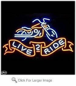 Live To Ride Neon Sign, Bike, Motorcycle, Harley, Yamaha, Chopper, Hot 