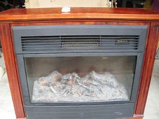 Heat Surge Amish Electric Fireplaces Roll and Glow Cherry Wood