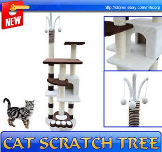 New Kitty Cat Scratcher 68 Height Cat Tree Post Condo Tower Toy Pet 