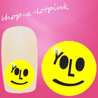   Smiley Face Trend Cool Fashion Nail Art Stickers Decals Design #308